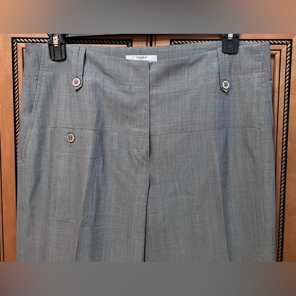GUNEX Brunello Cucinelli Gray Cuffed Trousers. Made in Italy. Size 8 - Picture 2 of 9
